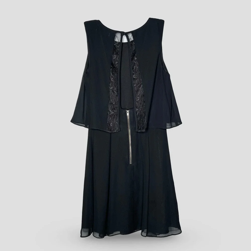 BCBGeneration Sleeveless Black Flounce Dress - Picture 4 of 5